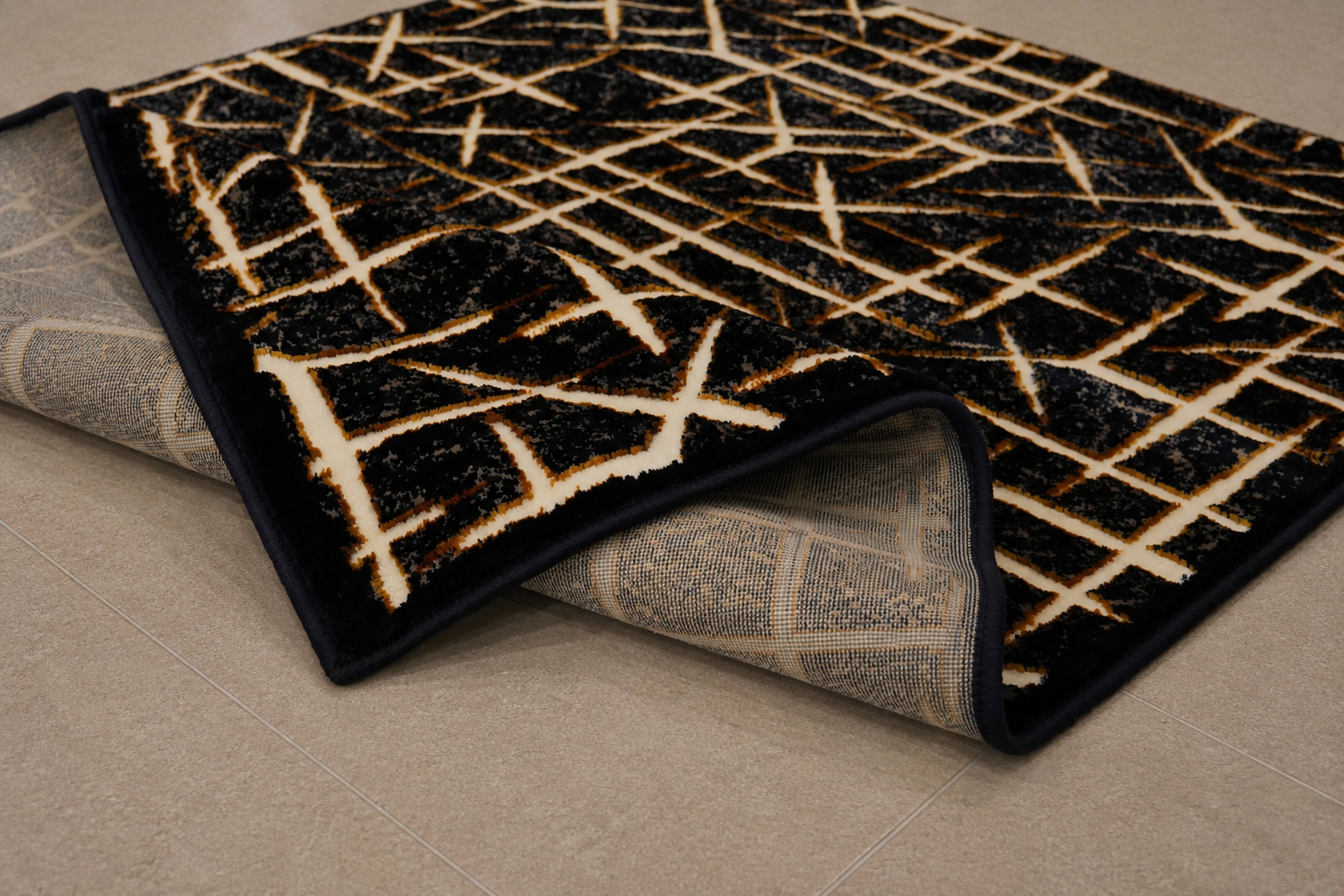 Iranian Luxury Grid Pattern Area Rug