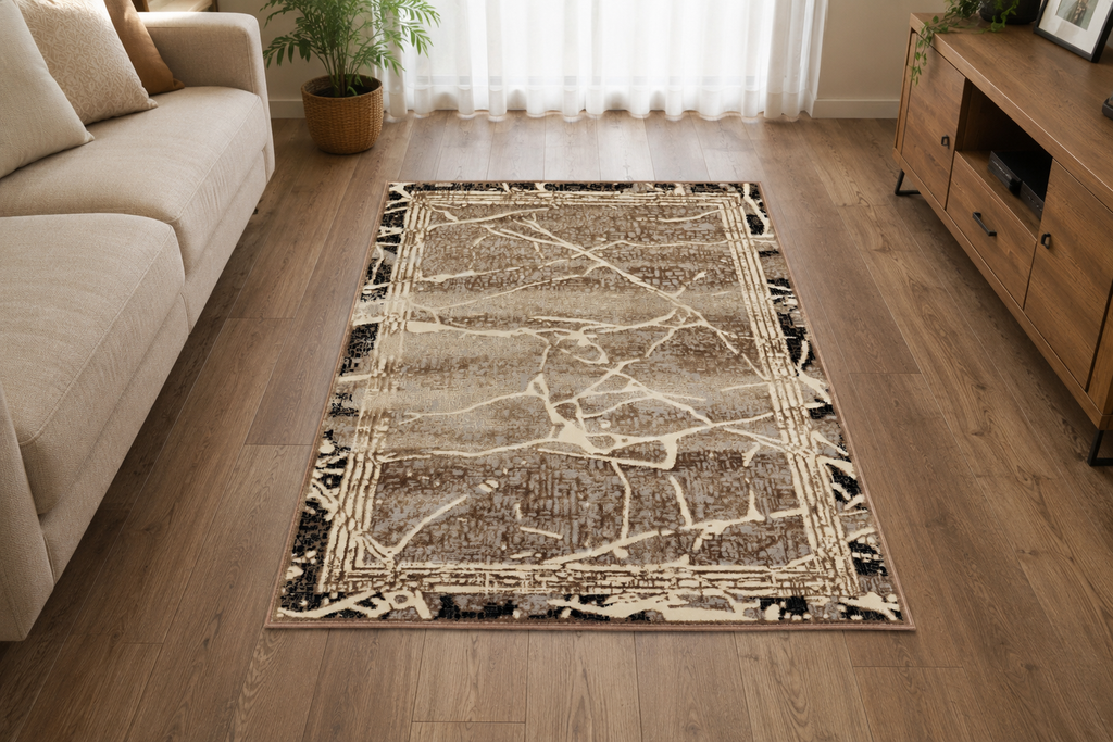Modern Marble Pattern Turkish Rug
