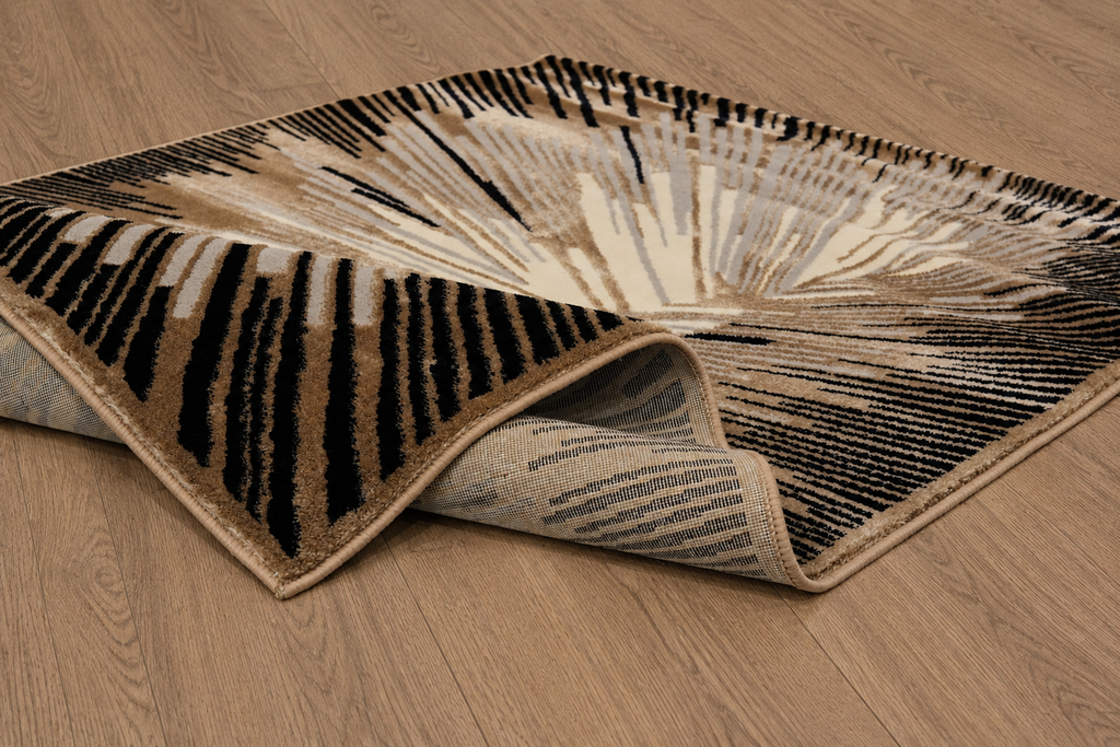 Modern Sunburst Turkish Rug