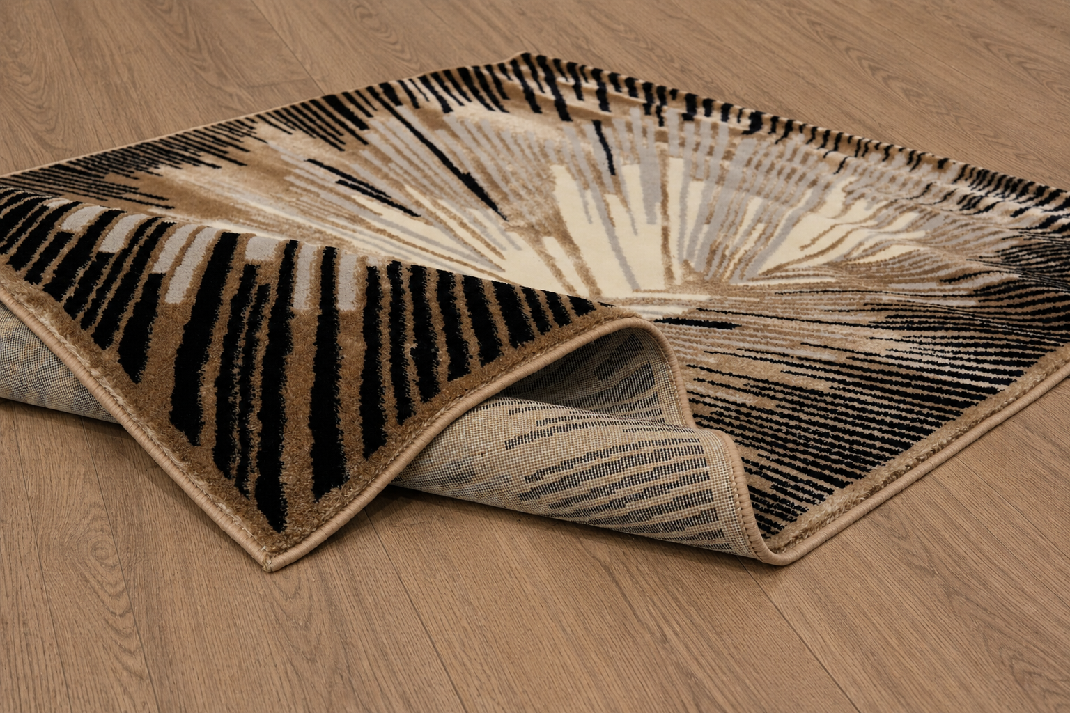 Modern Sunburst Turkish Rug