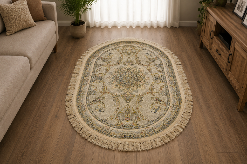 Classic Oval Medallion Turkish Rug 3x5