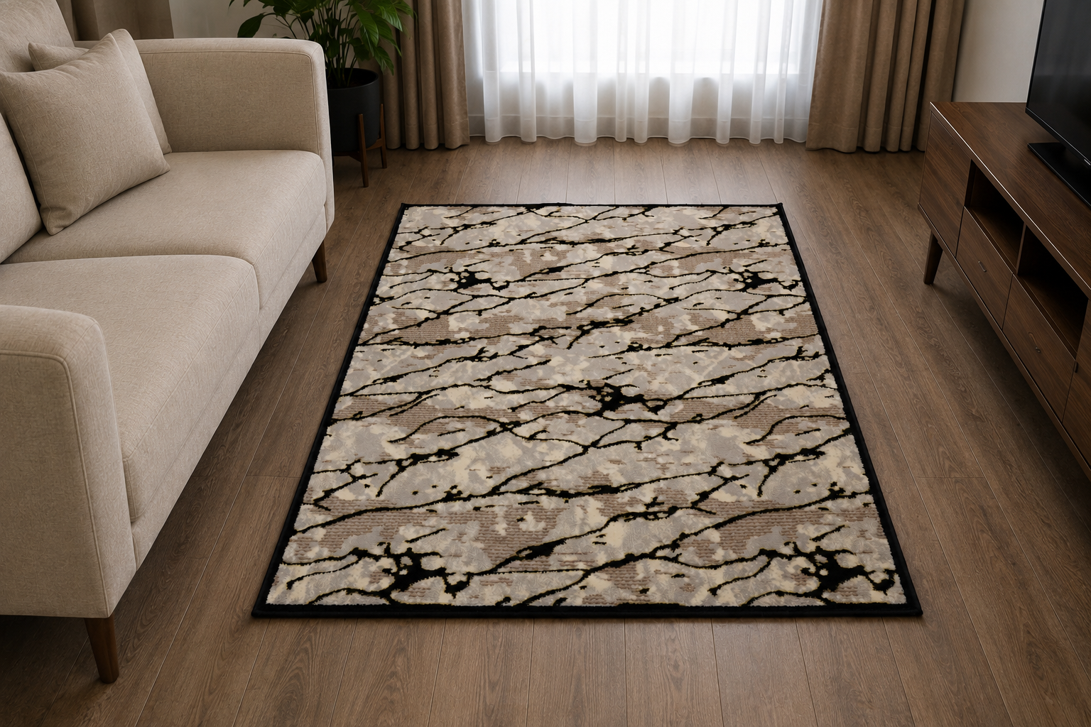 Modern Abstract Marble Pattern Rug