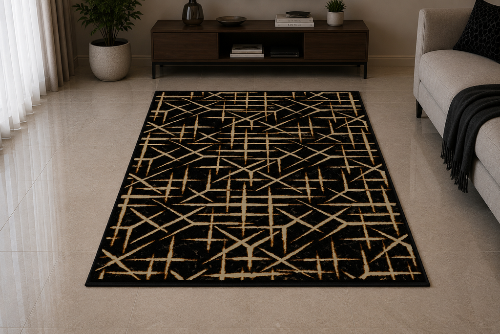 Iranian Luxury Grid Pattern Area Rug