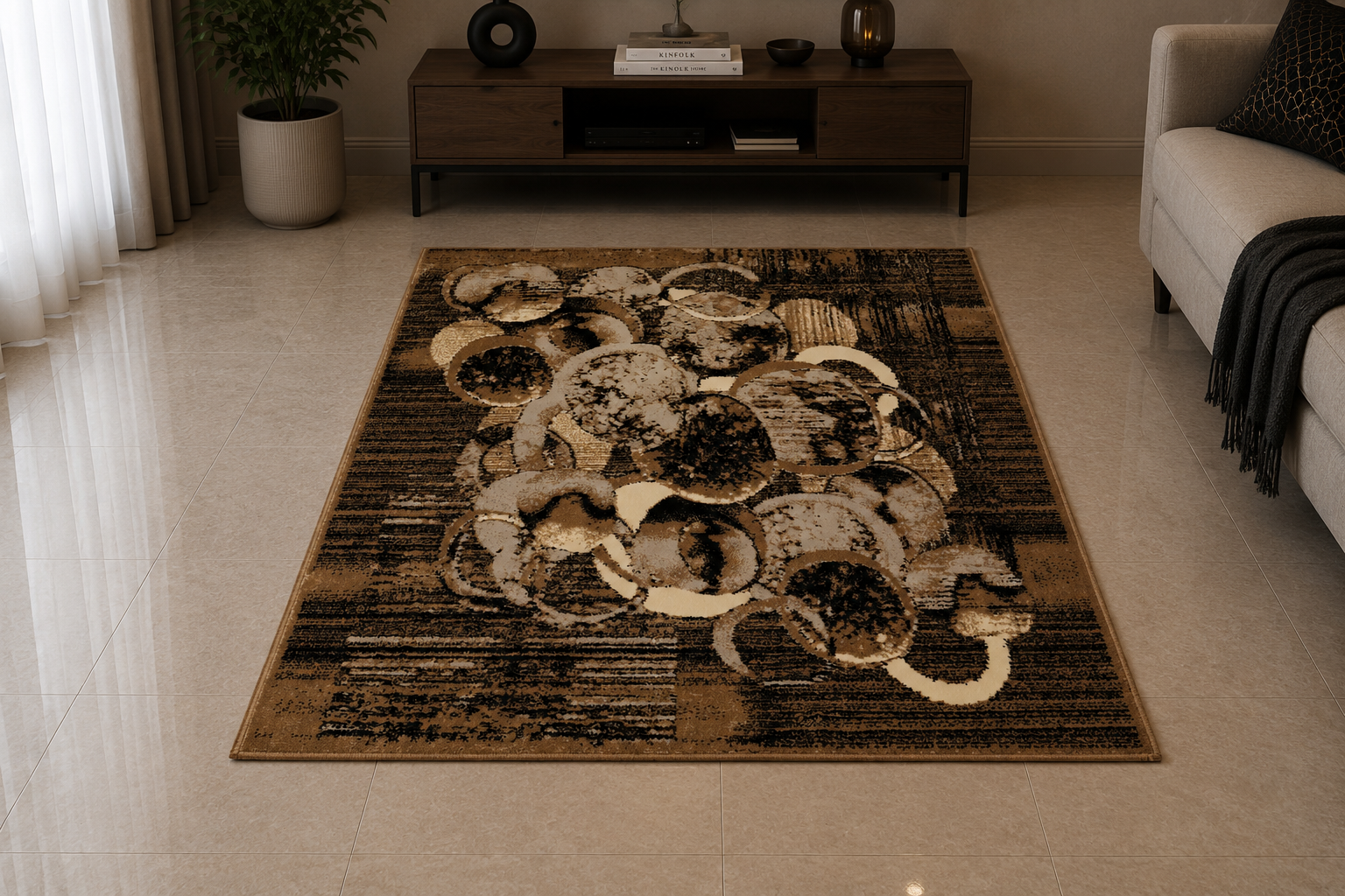 Iranian Ocean Wave Area Rug