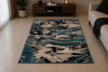 Iranian Vintage Abstract Area Rug