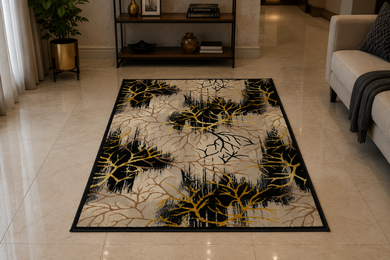 Iranian Golden Branch Luxury Rug