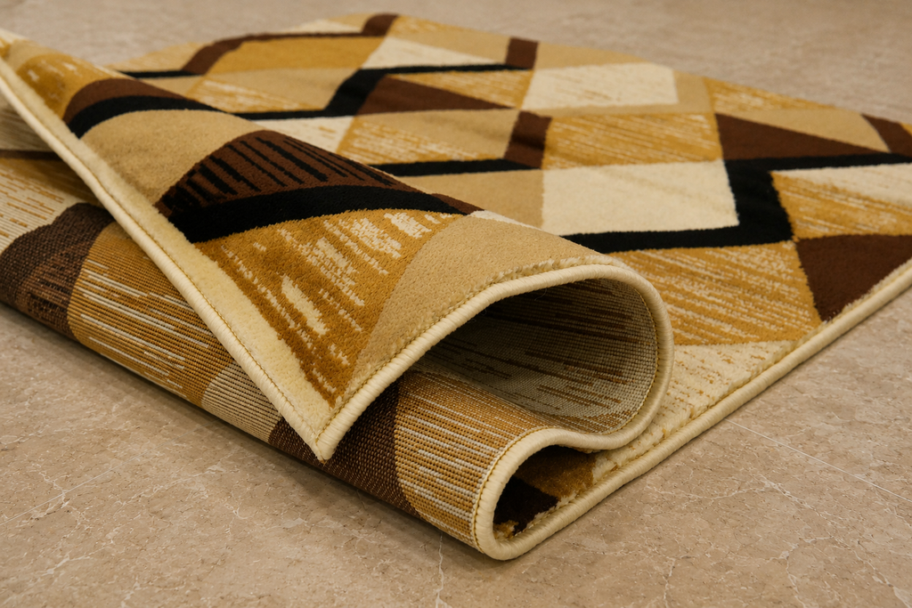 Geometric Beige Pattern Rug