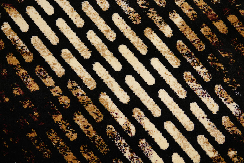 Modern Black Abstract Rug